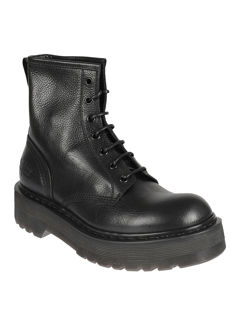 Premiata Ankle-High Black Boots With Streamlined Silhouette