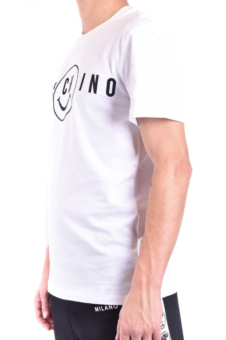 Moschino Classic White Tee With Bold Black Print
