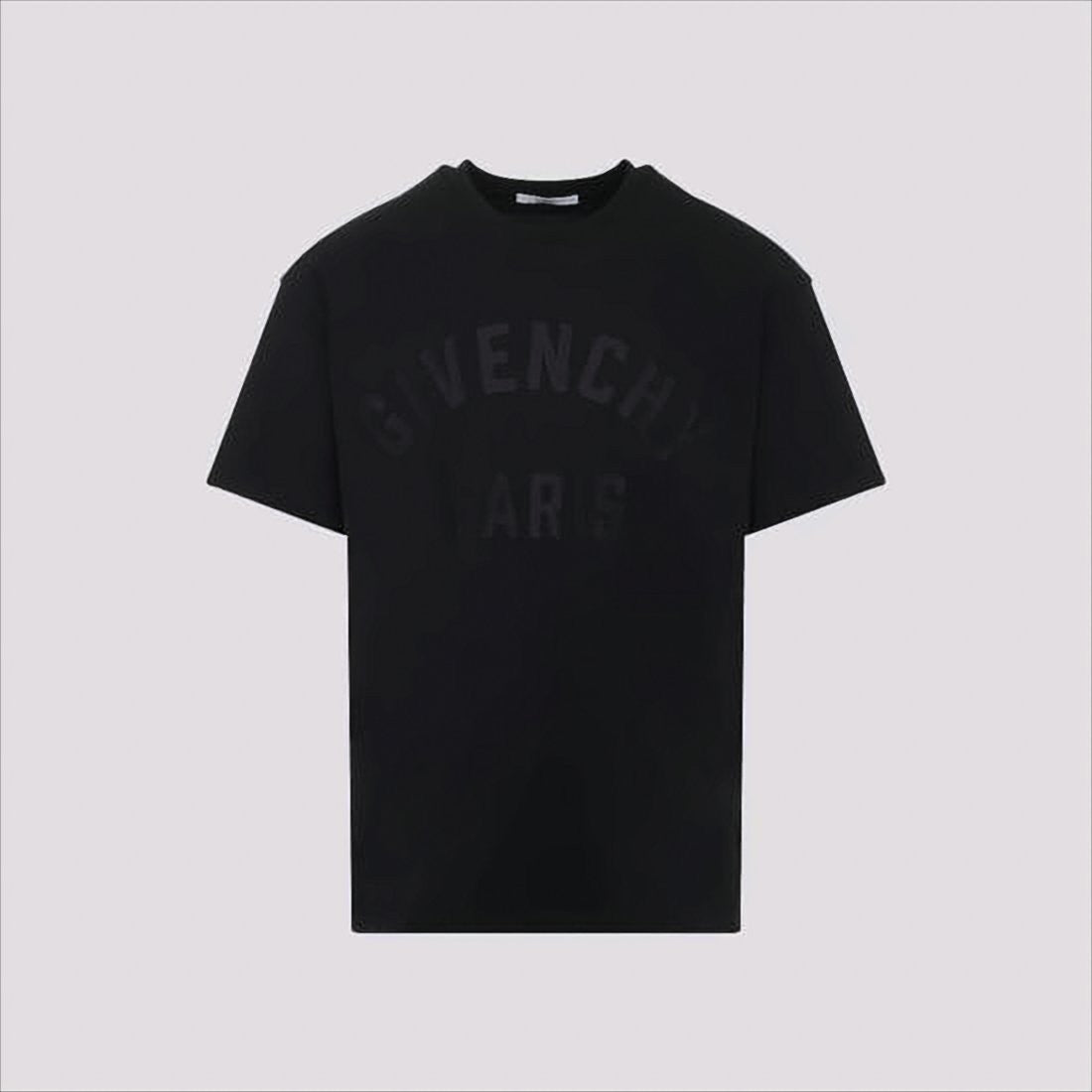Givenchy Short-Sleeve Black T-Shirt With Subtle Embossed Design