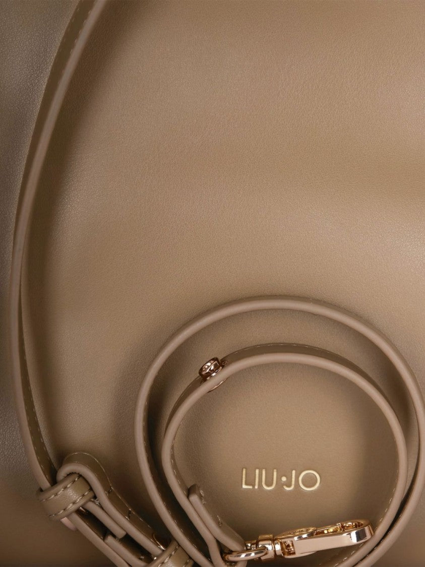 Liu Jo Beige Handbag With Elegant Metallic Logo