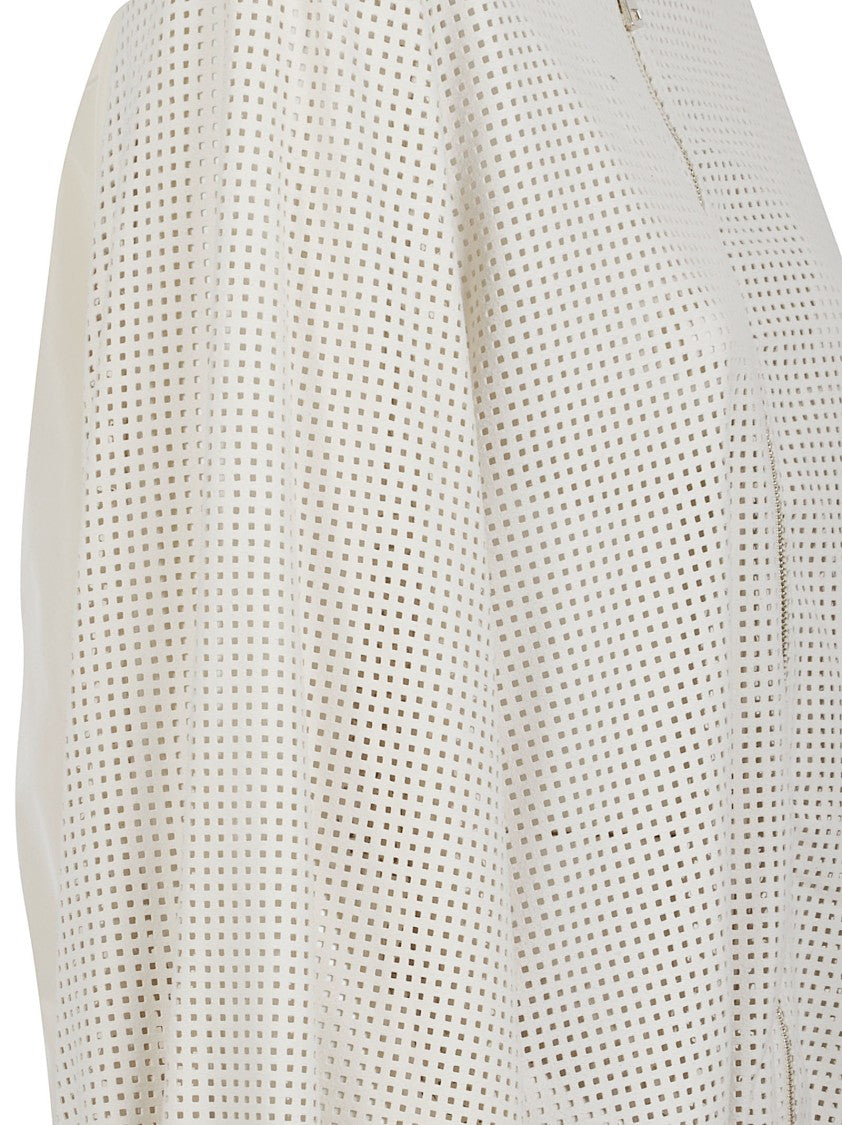 Fabiana Filippi Perforated Suede Jacket With Fitted Silhouette