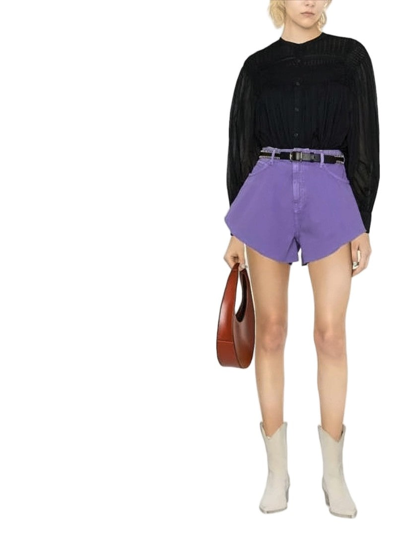 Isabel Marant Flowing Black Blouse With Pintuck Detailing
