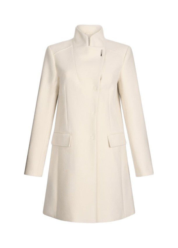 Liu Jo Tailored Beige Coat With Asymmetrical Button Closure