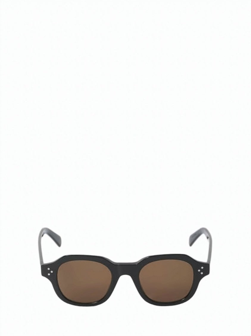 Celine Rectangular Black Acetate Sunglasses