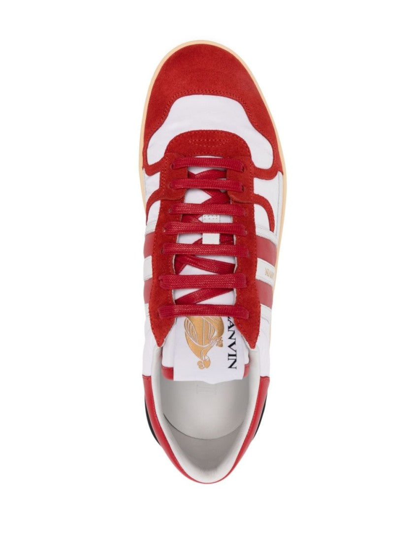 Lanvin Multi-Panel Cardinal Red Sneakers