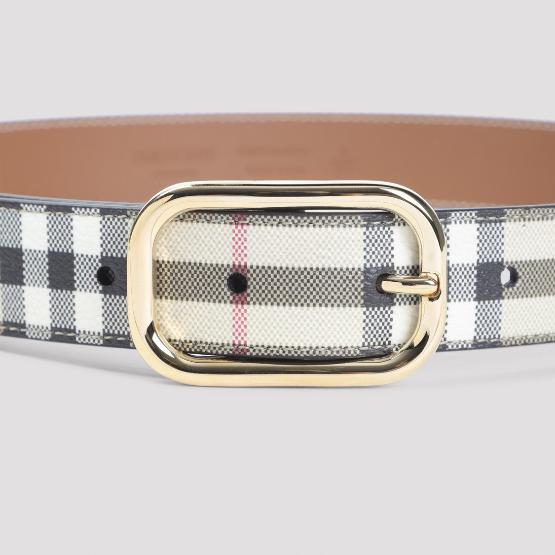 Burberry Check Archive Beige Polyurethane Belt