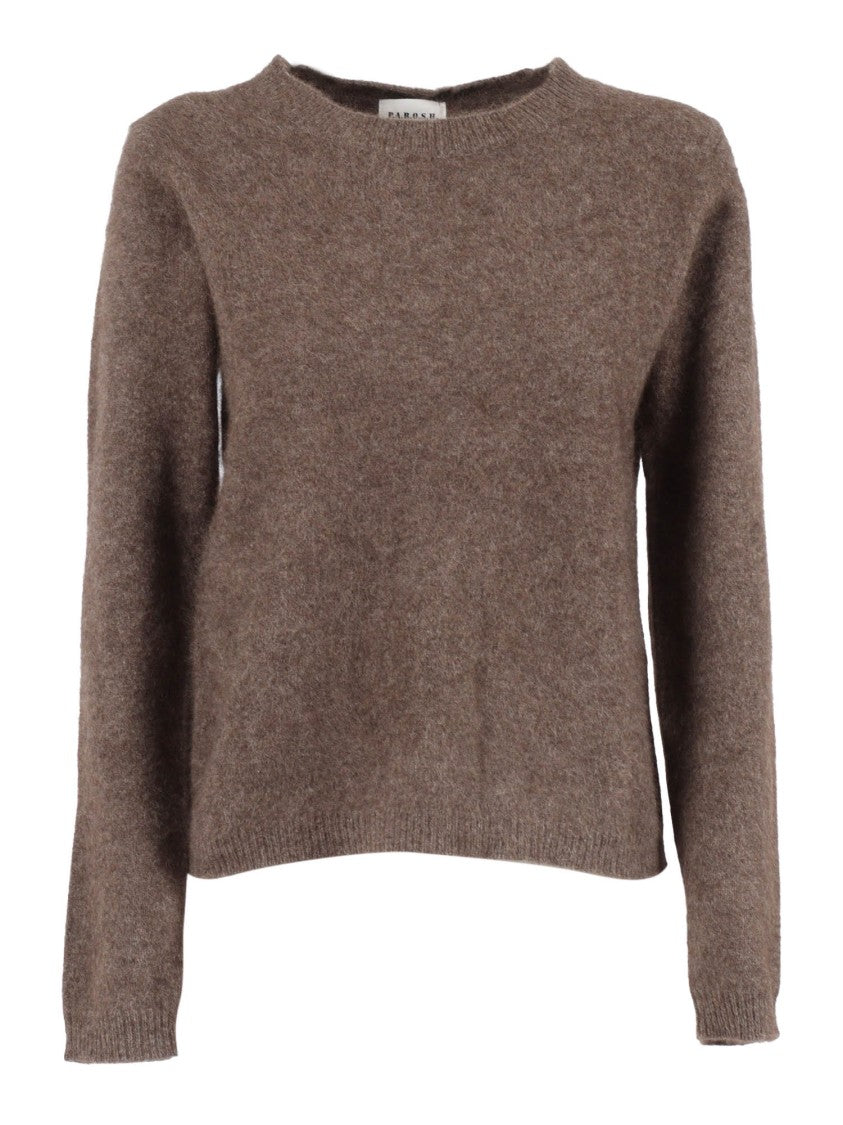 P.A.R.O.S.H. Brown Raccoon Fur Sweater