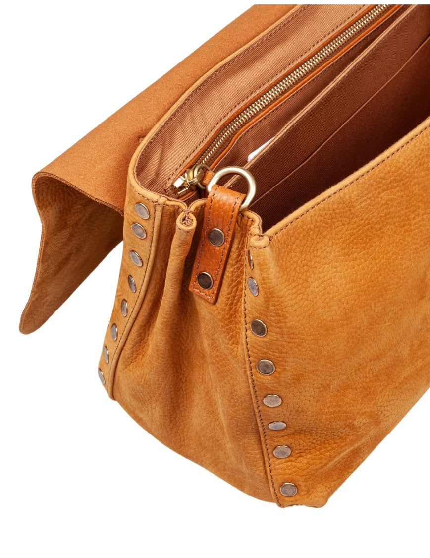 Zanellato S. Jones Postina Bag In Nubuck Brandy Brown