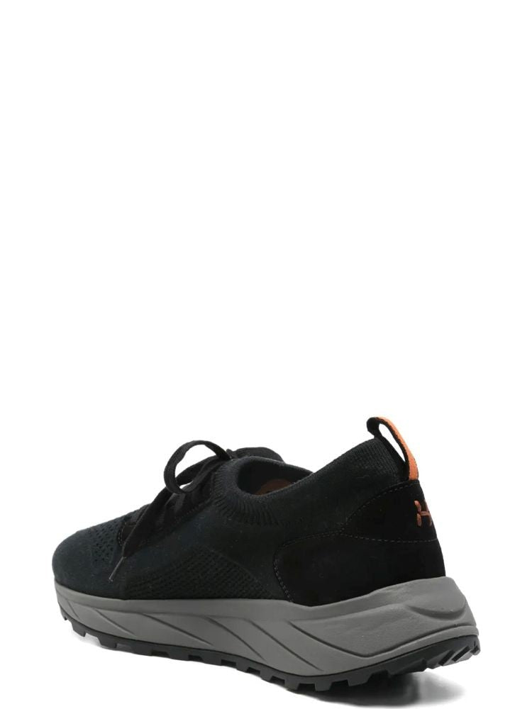 Henderson Black Low-Profile Knitted Trainers