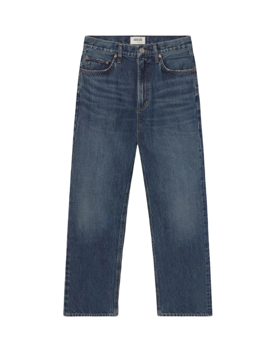 Agolde Classic Straight-Leg Jeans With High Waist
