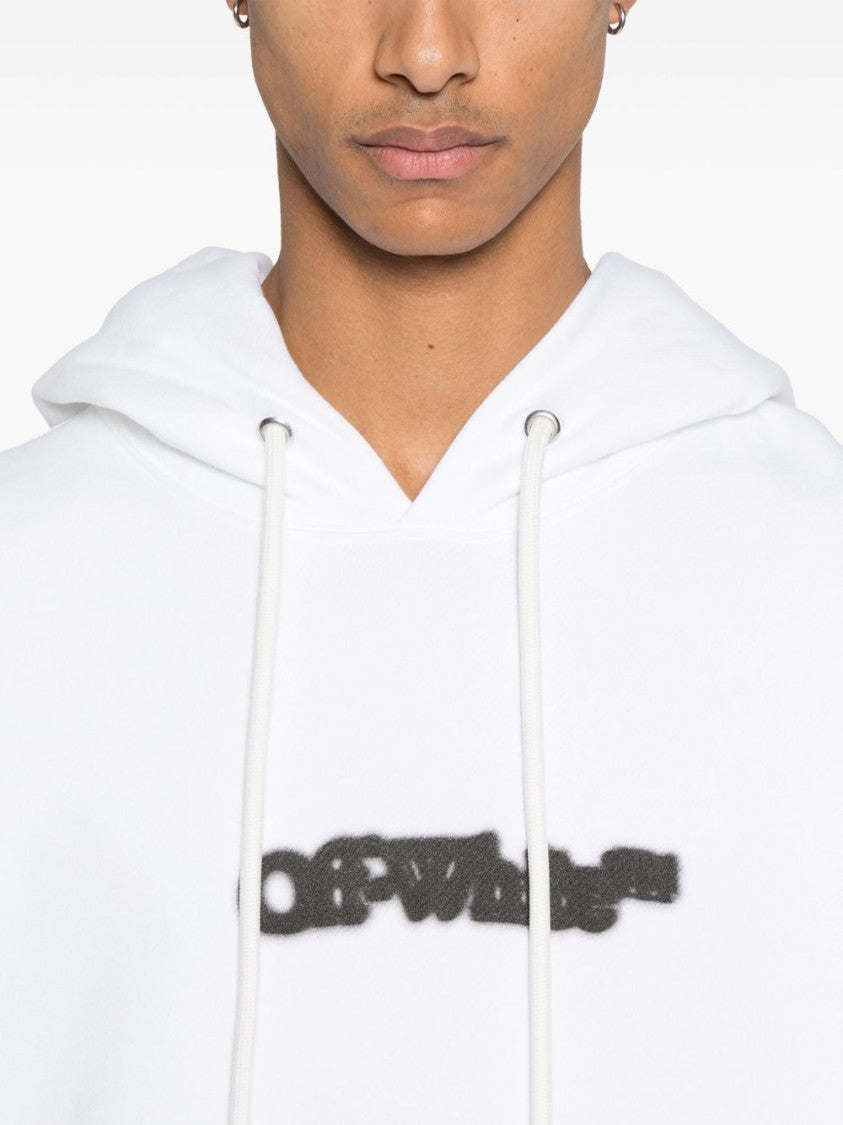 Off-White Arrows Motif Hooded Sweatshirt With Pouch Pocket