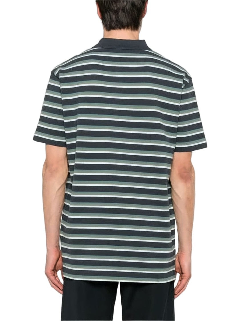 Maison Kitsuné Horizontal Striped Polo Shirt With Classic Collar