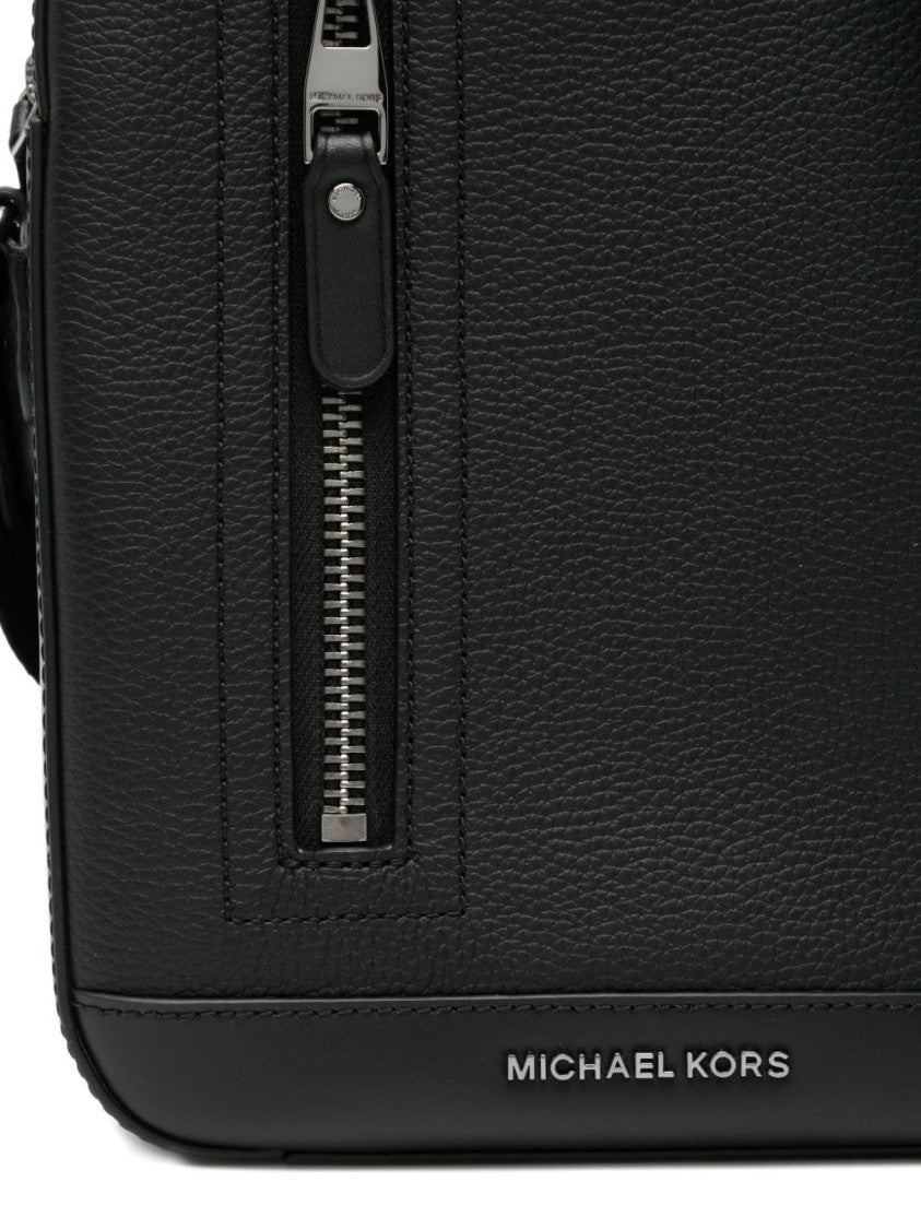 Michael Kors Textured Surface Crossbody Bag With Silver-Tone Logo Plaque