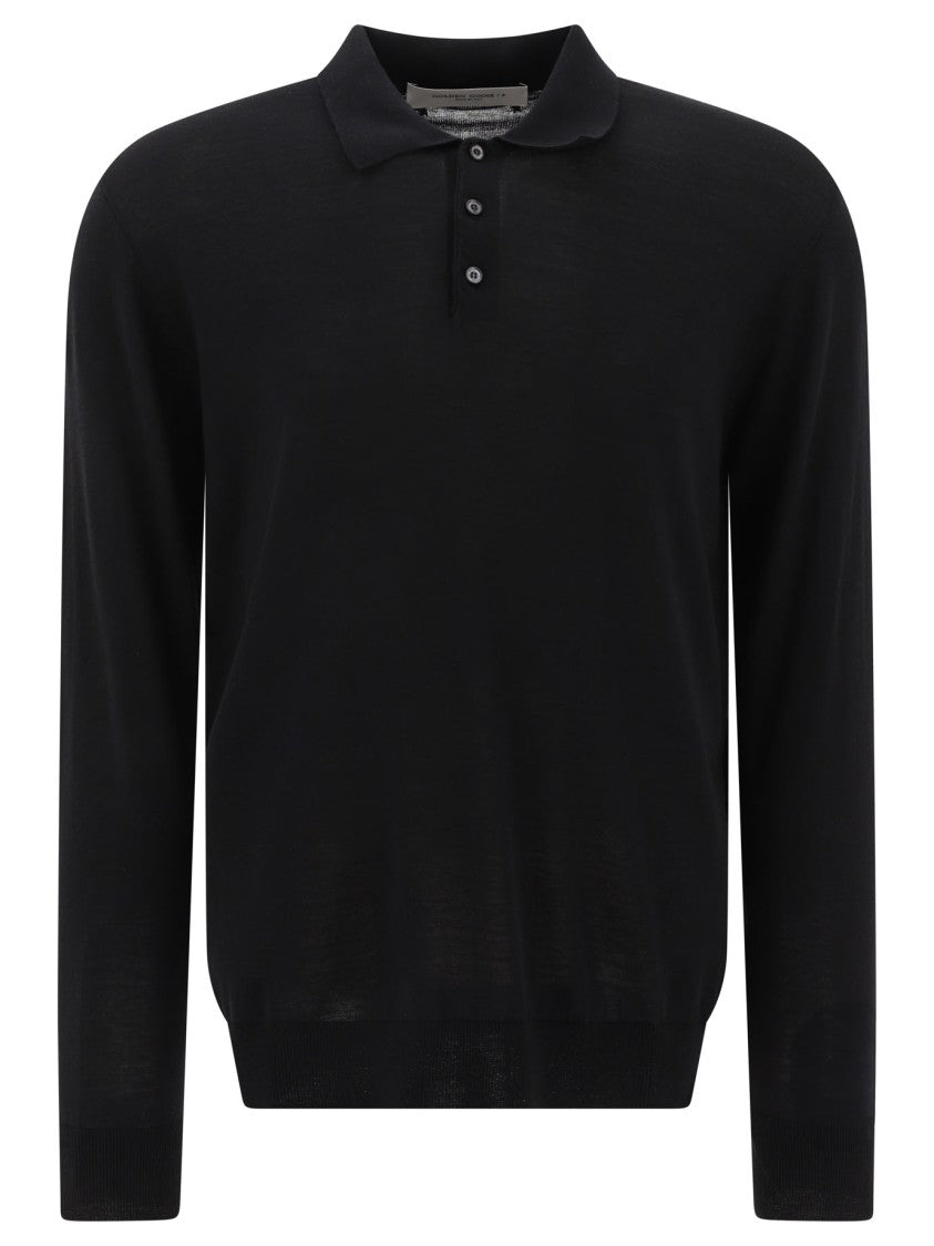 Golden Goose Wool Long-Sleeved Polo Shirt