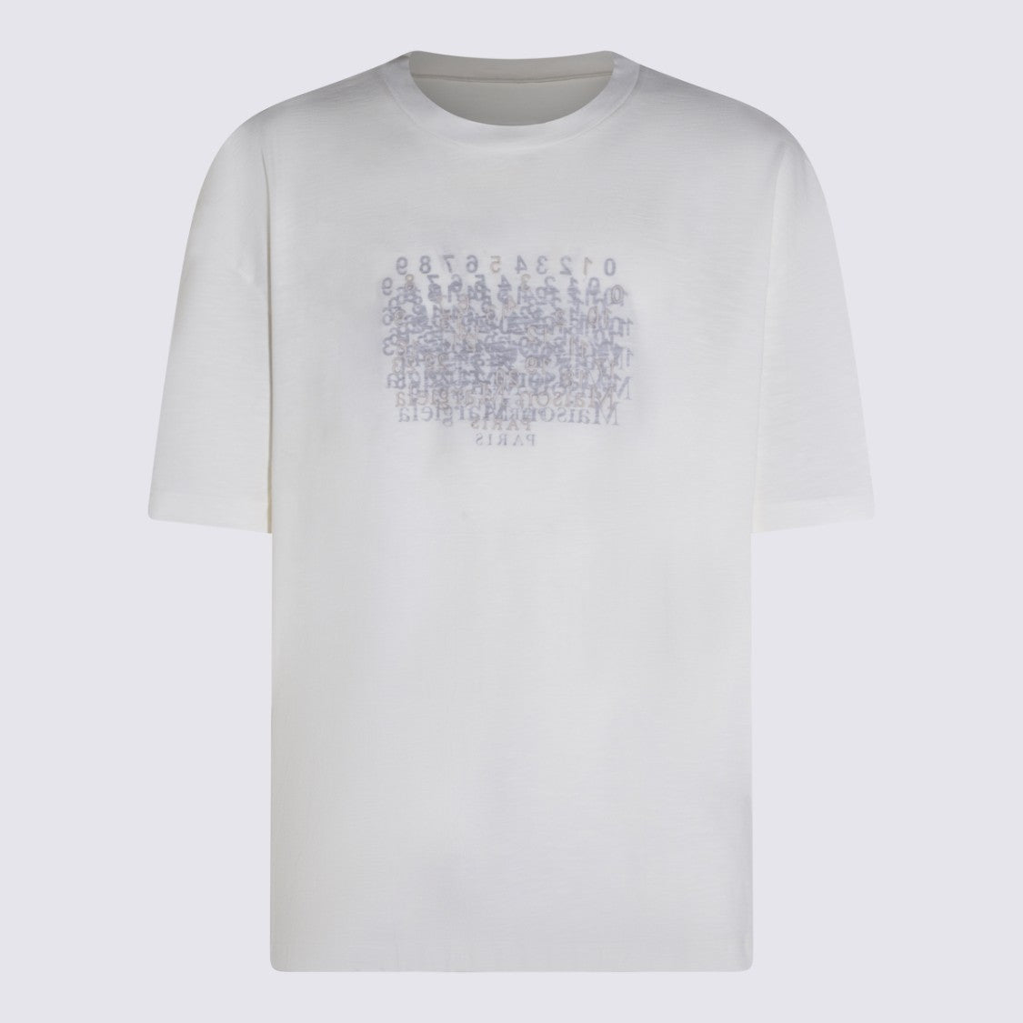 Maison Margiela White Cotton Logo Crew Neck T-Shirt