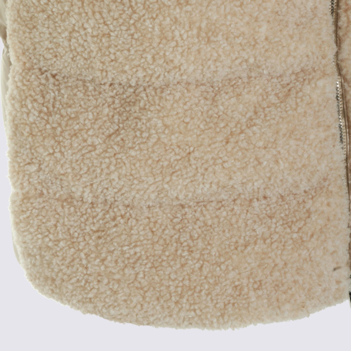 Herno Sleeveless Plush-Textured Jacket With High Collar And Quilted Back