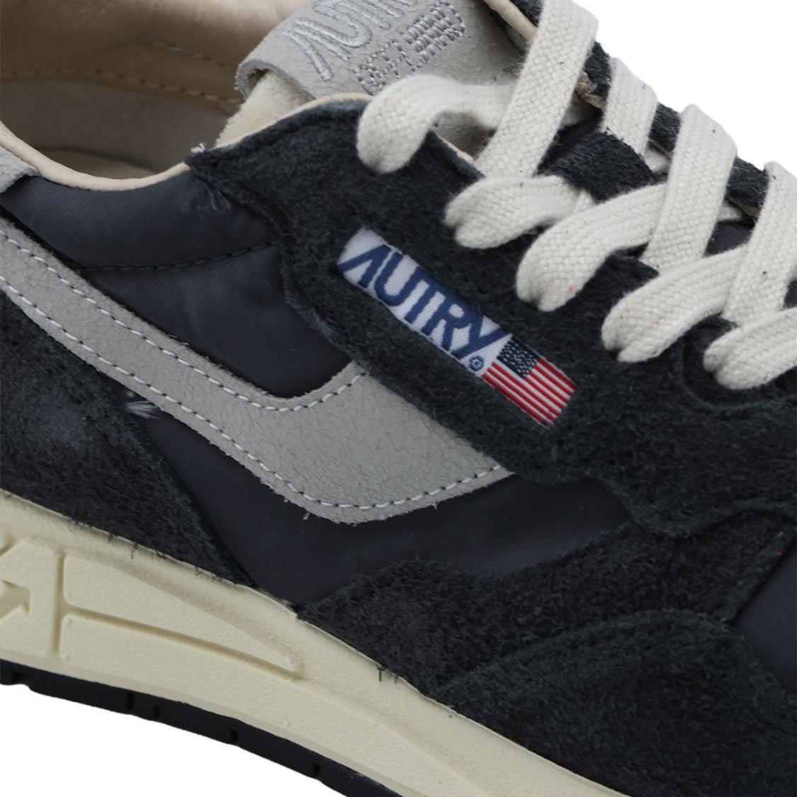 Autry Lace-Up Sneakers With Suede And Smooth Fabric Panels