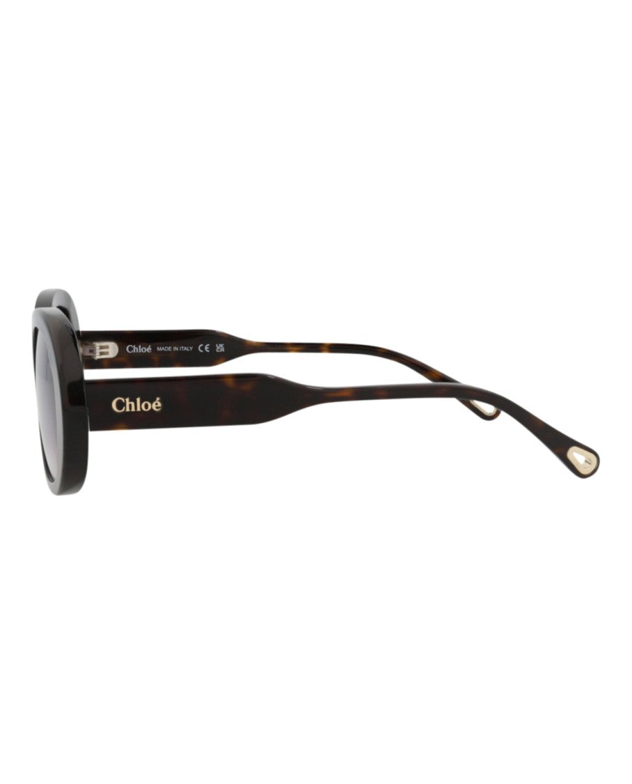 Chloé Round-Frame Recycled Acetate Sunglasses
