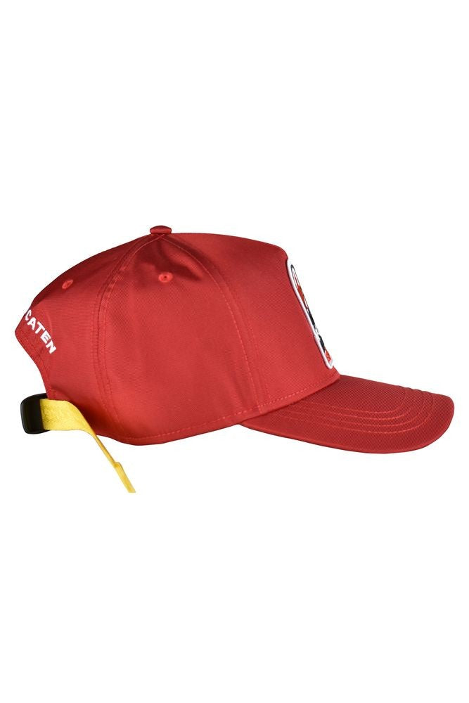 Dsquared2 Red Nylon Cap With Embroidered Patch