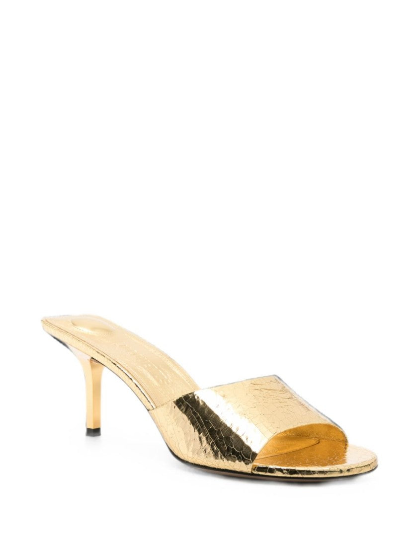 Jacquemus Metallic Kitten-Heel Open-Toe Sandals
