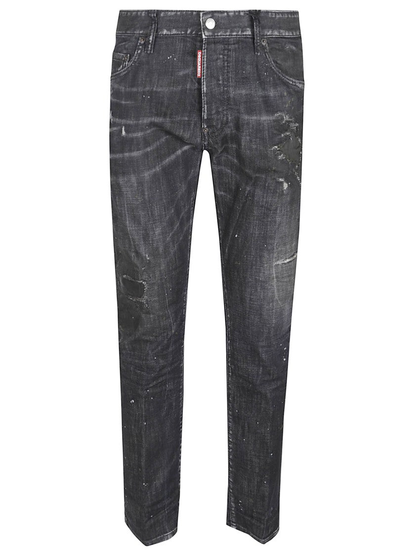 Dsquared2 Distressed Black Denim Jeans