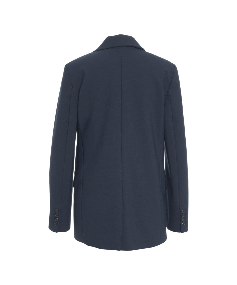 Ottod'ame Single-Breasted Blazer With Notch Lapel