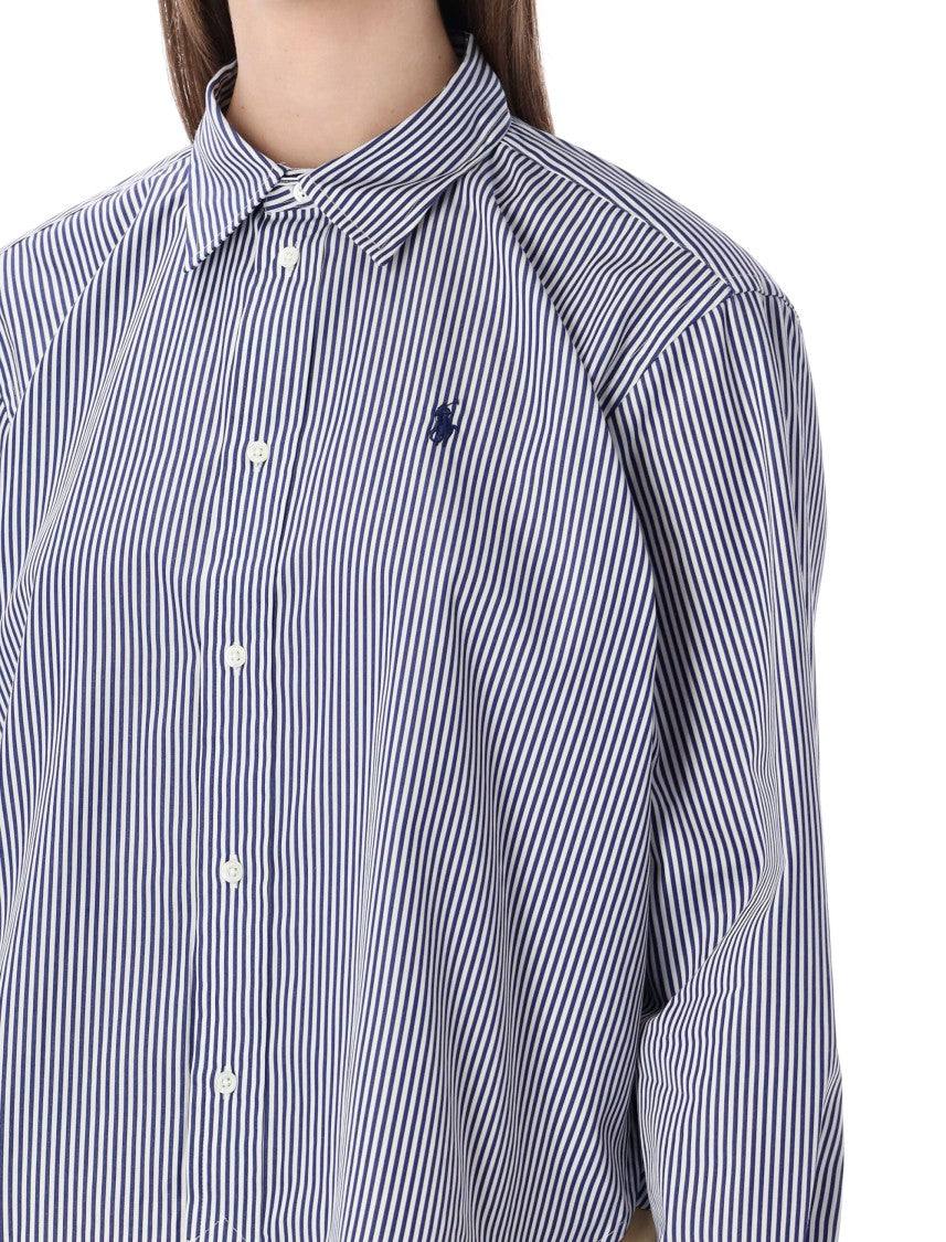 Polo Ralph Lauren Relaxed Fit Cropped Boxy Striped Shirt