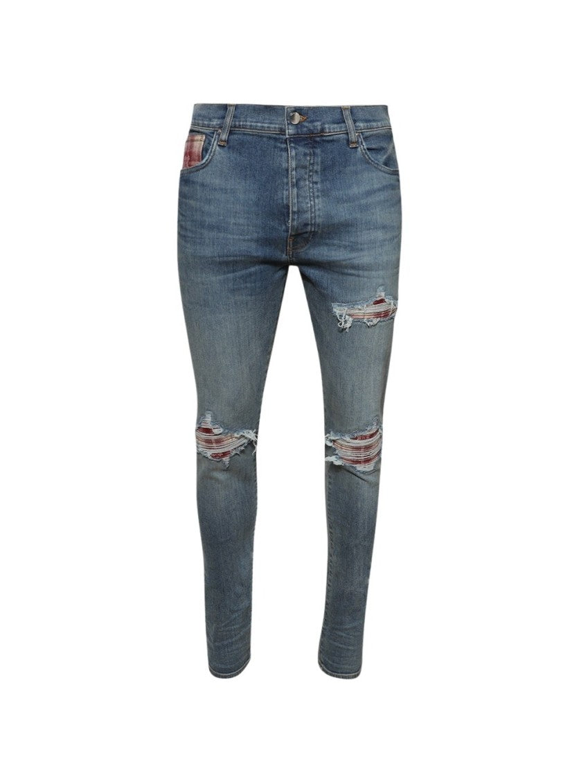 Amiri Quad Plaid Mx1 Jean True Indigo