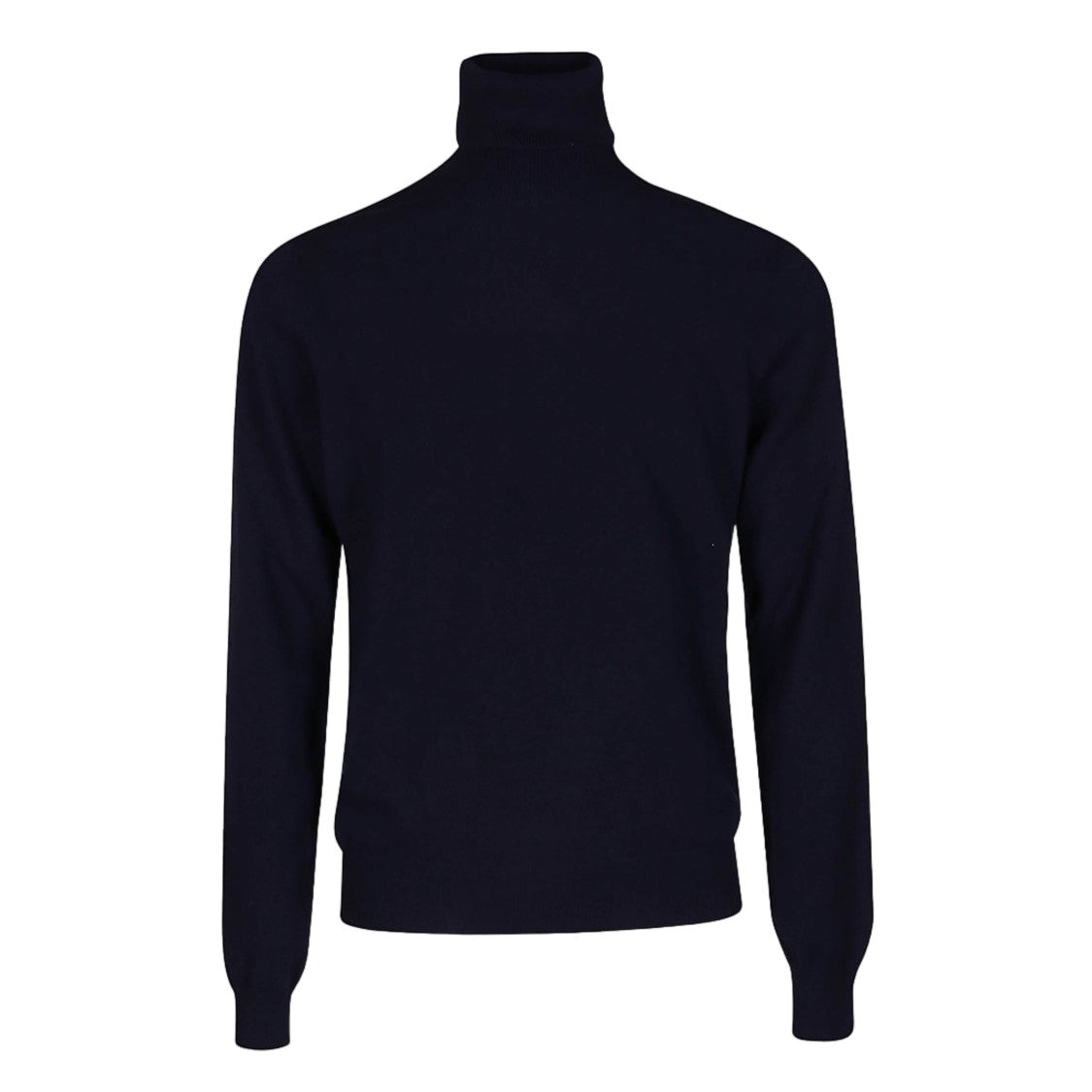 Malo Deep Navy Turtleneck Sweater With Fitted Silhouette