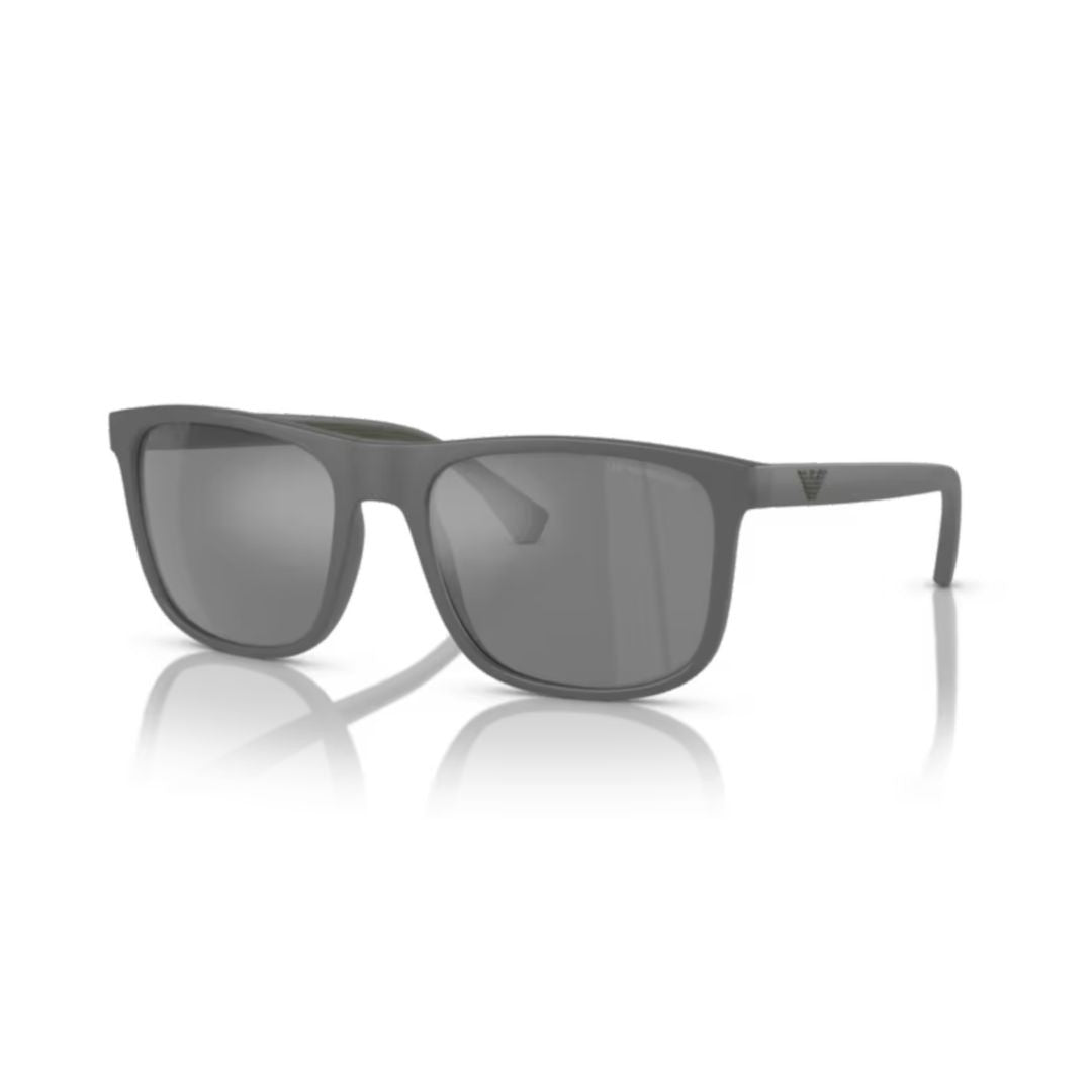 Emporio Armani 4129 Sole Rectangular Frame Sunglasses With Matte Finish