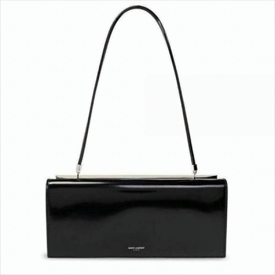 Saint Laurent Sleek Rectangular Shoulder Bag In Glossy Calf Leather