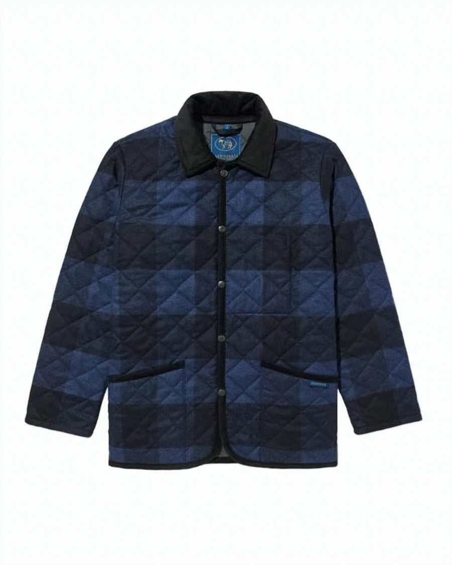 A.P.C. Quilted Outerwear With Classic Collar And Checkered Design