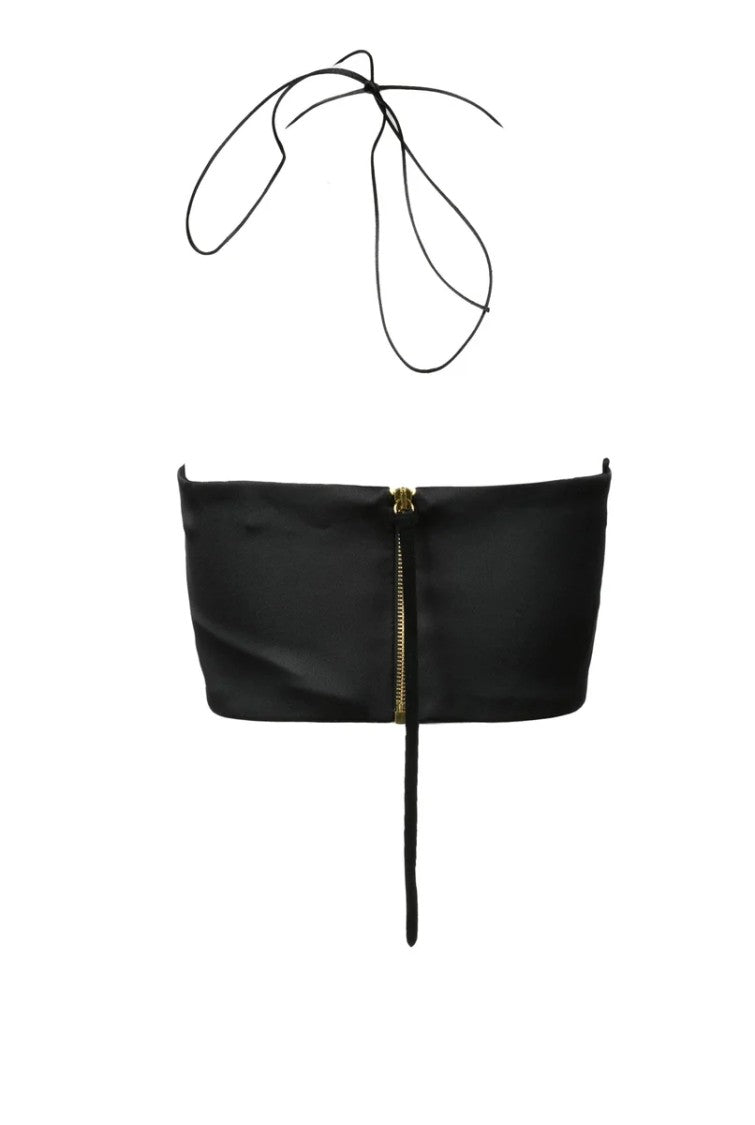 Nine Minutes Black Tie Polyester Tank Top