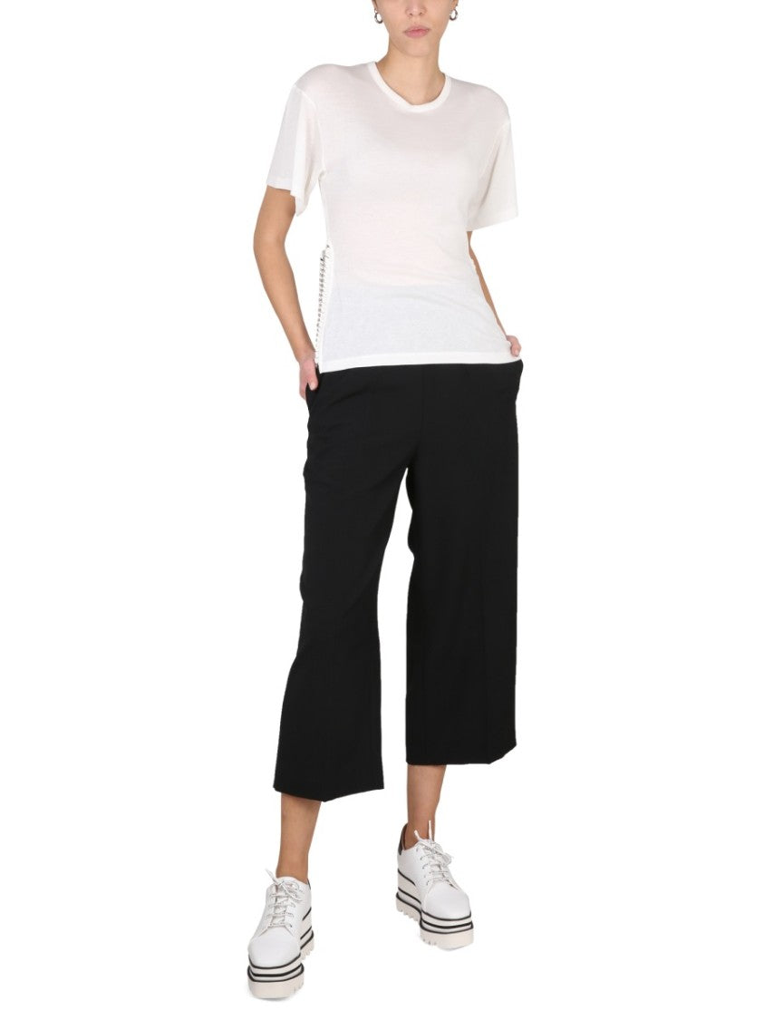 Stella Mccartney Crew-Neck T-Shirt With Unique Chain Detail