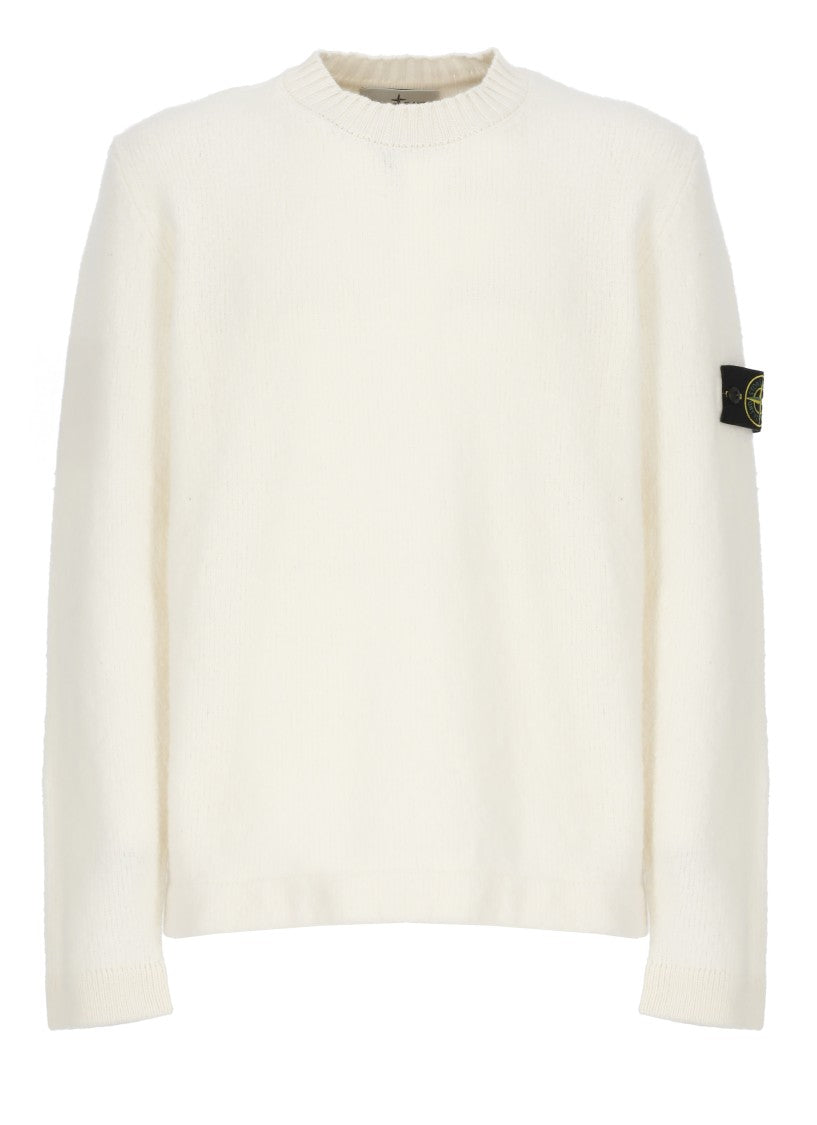 Stone Island Ivory Wool Sweater