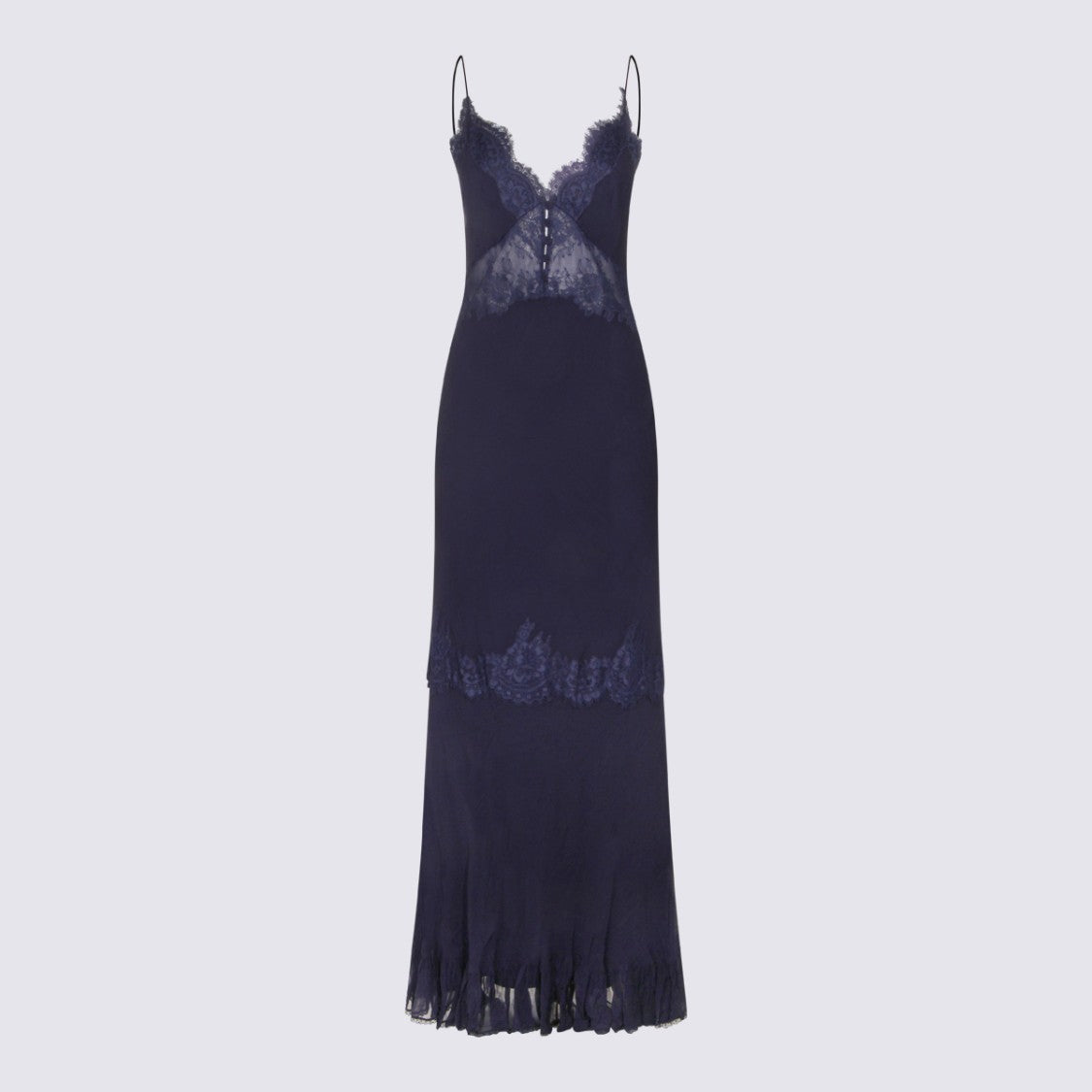Self-Portrait Blue Lace Maxi Dress