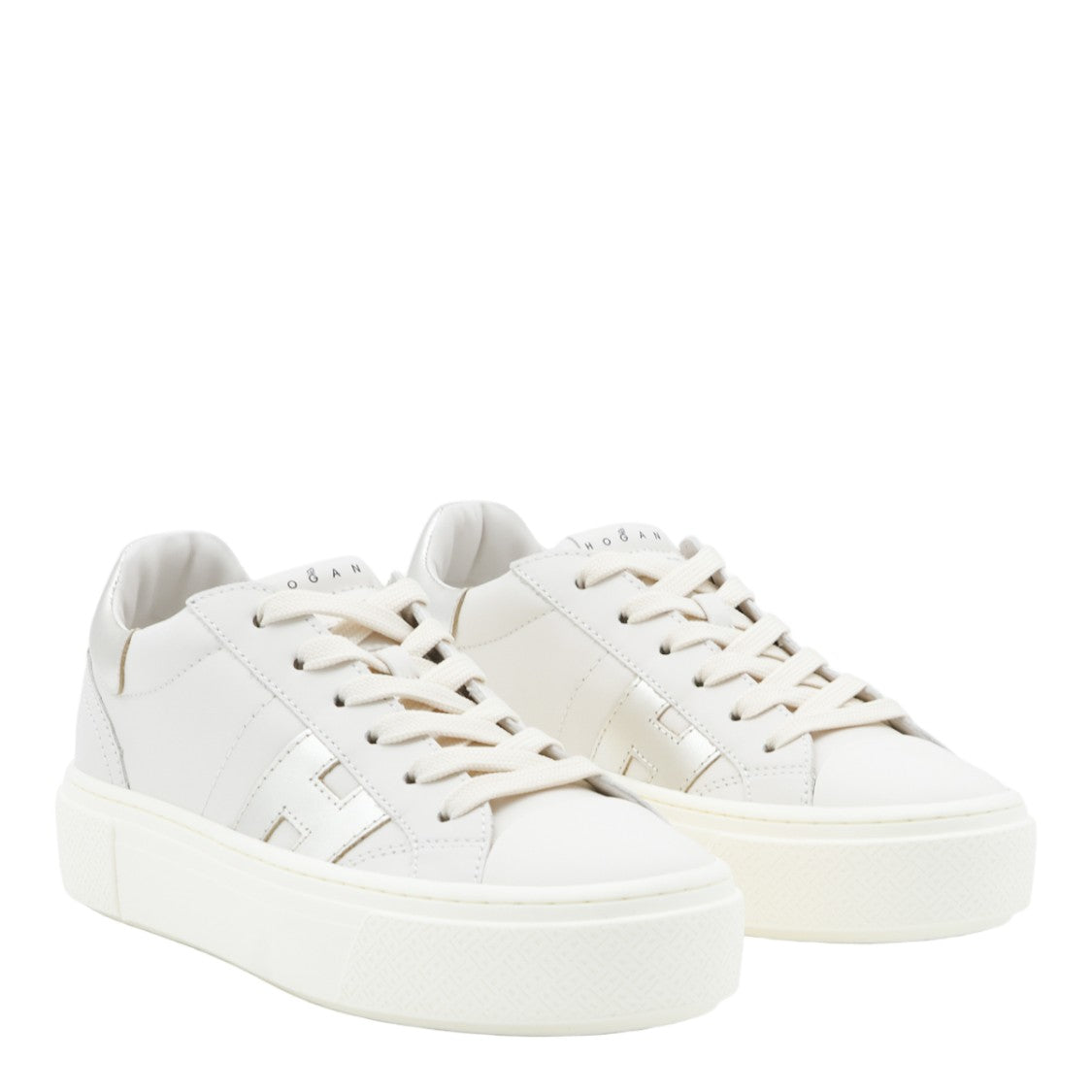 Hogan Low-Top Sneakers With Metallic Accents And Platform Sole