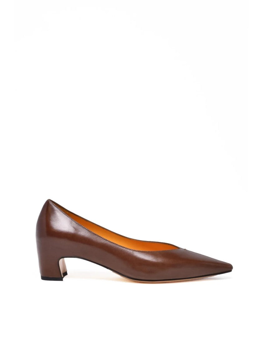 Mara Bini Brown Leather Pointed Pumps