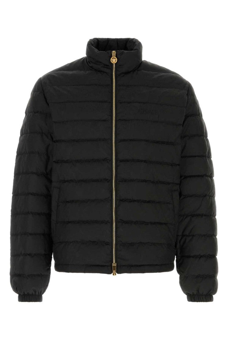 Versace Black Nylon Down Jacket