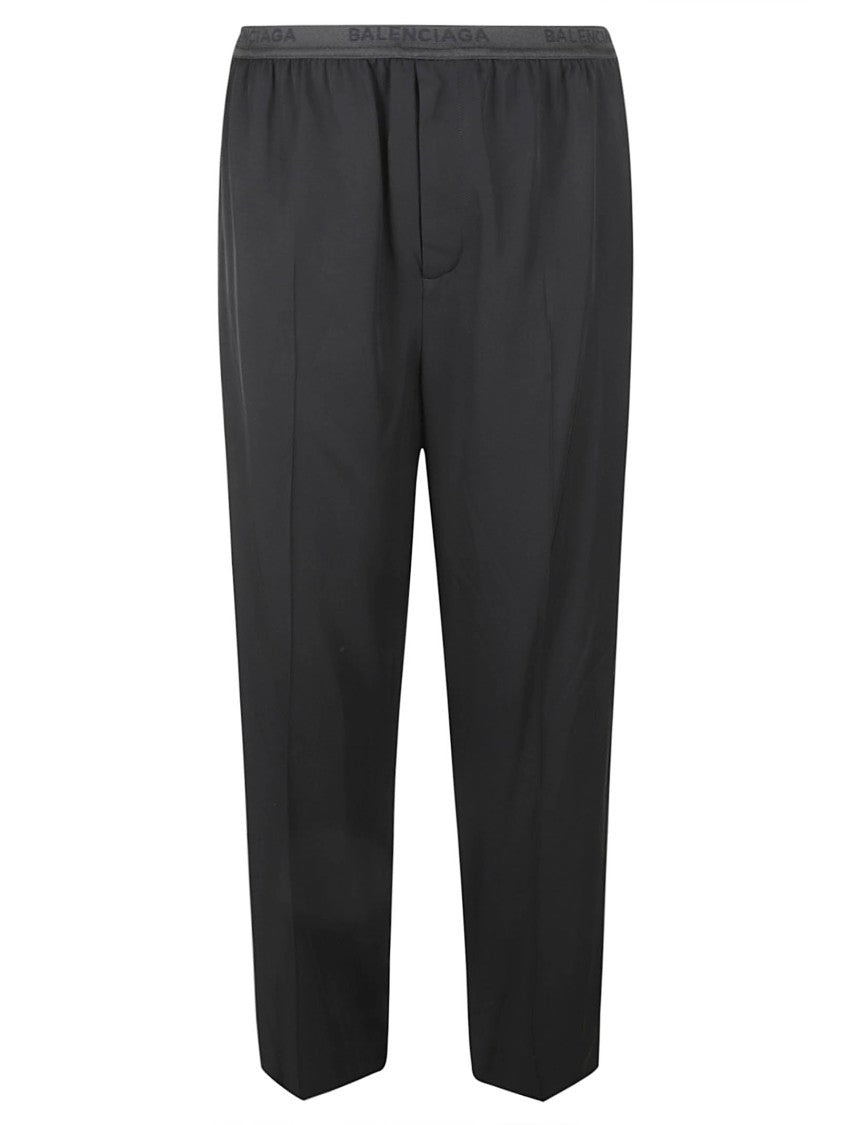 Balenciaga Tailored Black Trousers With Subtle Pleats