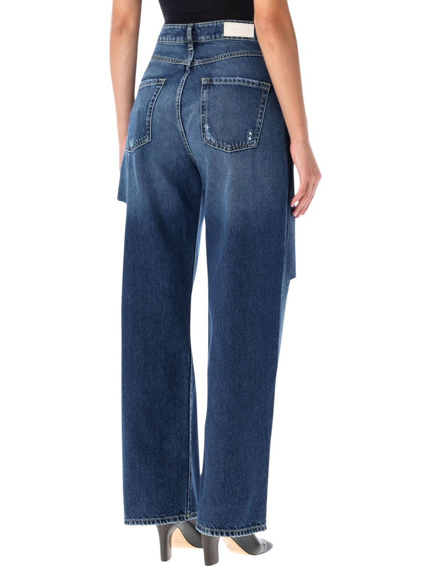 Icon Denim Poppy Broken Deep Blue Wide-Leg Jeans