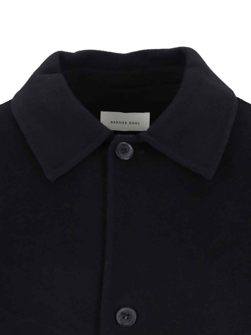 Berner Kuhl Single-Breasted Wool Coat – Black