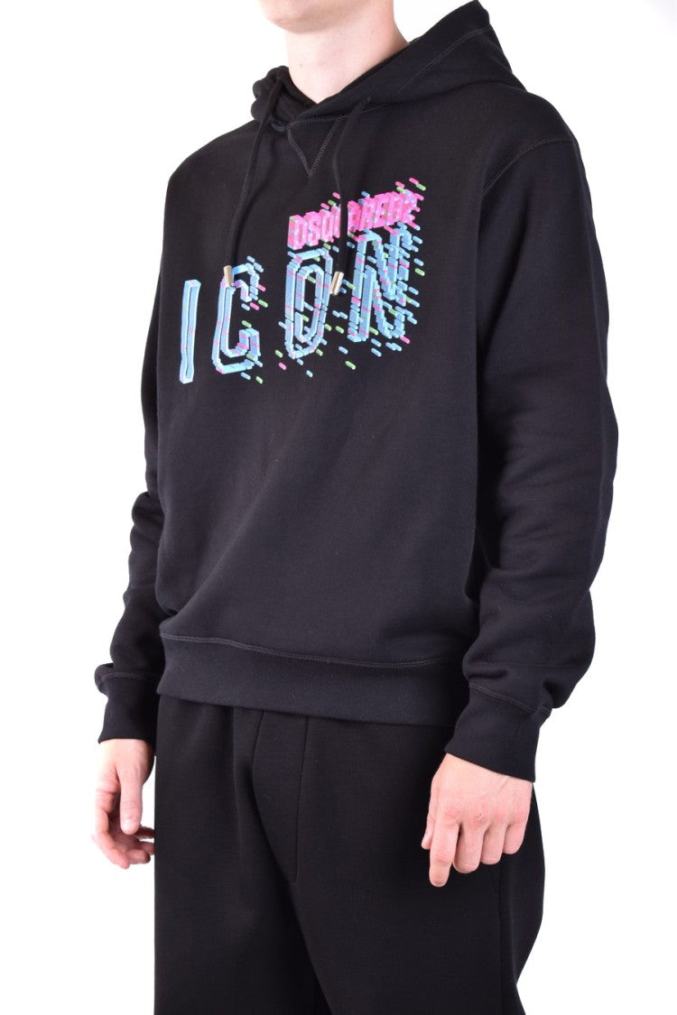 Dsquared2 Black Hooded Sweatshirts
