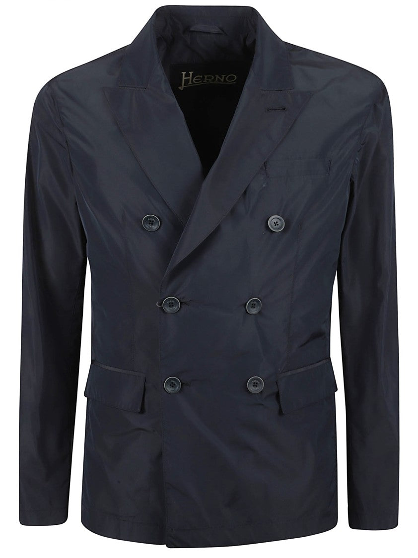 Herno Double-Breasted Herno Jacket With Refined Detailing