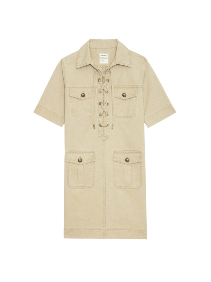 Zadig & Voltaire Mini Dress With Lace-Up Front