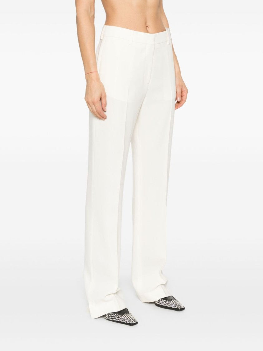 Golden Goose Tailored White Trousers With Minimalist Waistband