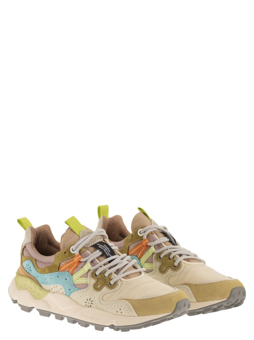Flower Mountain Yamano 3 - Sneakers In Suede And Technical Fabric