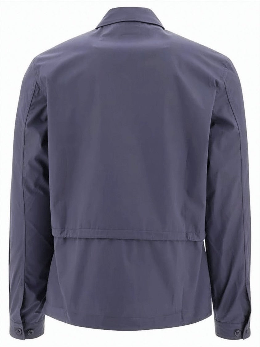 C.P. Company Boxy Silhouette Utility Jacket With Classic Collar And Vented Yoke