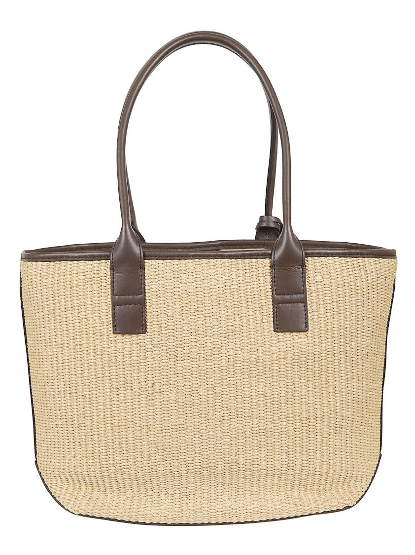 Hogan Spacious Shopper Bag With Calfskin Trim