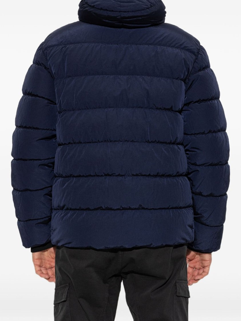 C.P. Company Blue Chrome-R Goggle Hooded Down Jacket